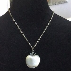 Baldwin Pewter Apple Charm Necklace